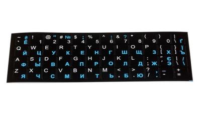 Наклейки на клавіатуру непрозорі, чорні (65 клавіш)