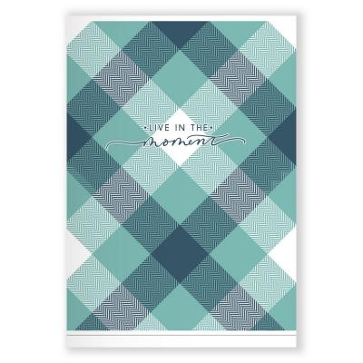 Зошит загальний А4, 48 арк., кліт., скоба "Шотландка зелена"