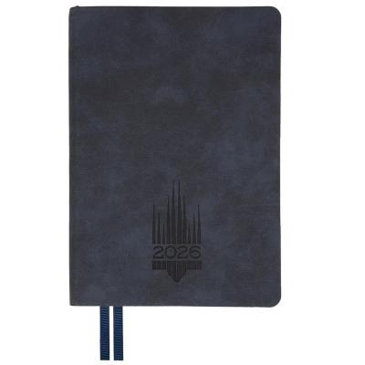 Щоденник-діловий записник А5 Leo Planner датований 2026 "Leader", м'який, синій, 368 сторінок