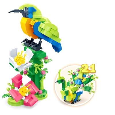 Конструктор "Пташки" (247 елм.) 2 в 1:Оранжева пташка/Павич/BanBao