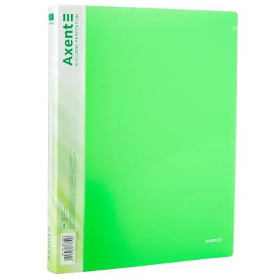 Папка на 2-х кільцах, 25мм, прозора зелена (1/60/120)