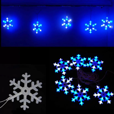 Штора-СНІЖИНКИ, 6шт 3м*0,5м, мульті RB/RG Штора-СНІЖИНКИ, 6шт 3м*0,5м, мульті RB/RG