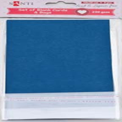 Набір заготовок для листівок темно-сині Santi 10см*20см 5 шт. (952288) (1/1/0/100)