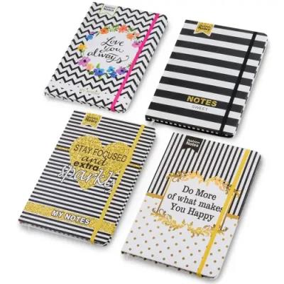 Блокнот на гумці "Notebook" A5 14,5*21см, 70G, 80P, кол. край, mix4 NA580094 