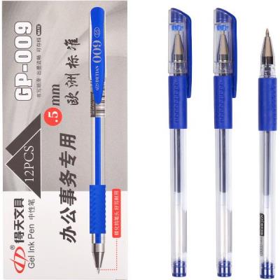 Ручка гелева з грипом 0,5мм товст накін синя, YK-009-BL (GP-009)