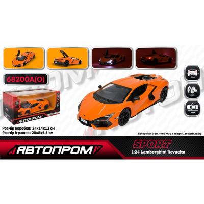 Іграшка машина мет. АВТОПРОМ арт. 68200A(O) (12шт/2) 1:24 Lamborghini Revuelto, батар,світло,звук,ві