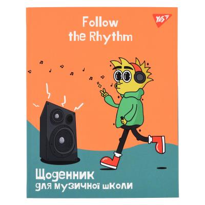 Щоденник для музичної школи YES iнтегр., Follow the rhythm софт-тач+Уф-виб.