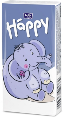A!Хустинки паперові носові гігієнічні, триш.Bella Baby Happy 9х10шт/1 пак.)
