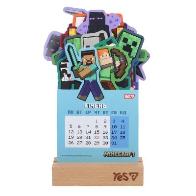 Календар Yes "Minecraft" настільний, формовий на підставці на 2026 р., 13,5х22,3см