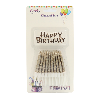 Набір свічок для торта "Happy birthday" gold 20шт., блістер 1шт/єтік DSCN9351