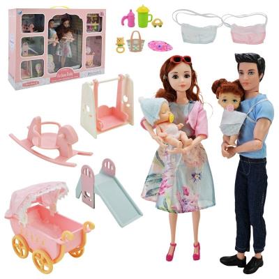 Лялька арт. 202169 (12шт/2) типу Барбі, сім'я 4 ляльки (мама, тато, 2 малюки), візочок, ліжечко, аксесуари Лялька арт. 202169 (12шт/2) типу Барбі, сім'я 4 ляльки (мама, тато, 2 малюки), візочок, ліжечко, аксесуари