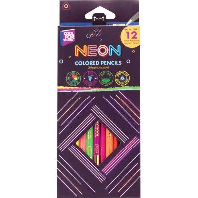 Олівці кольорові "Neon", 12 кольорів, тригранні