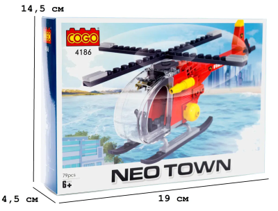 Конструктор "Місто" (79 елм.) Гелікоптер / COGO