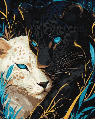 Набір для розпису по номерах "Інь Ян з фарбами металiк extra" 40х50см