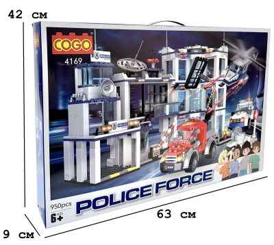 Конструктор "Поліція" (950 елм.) Великий поліцейський відділок / COGO