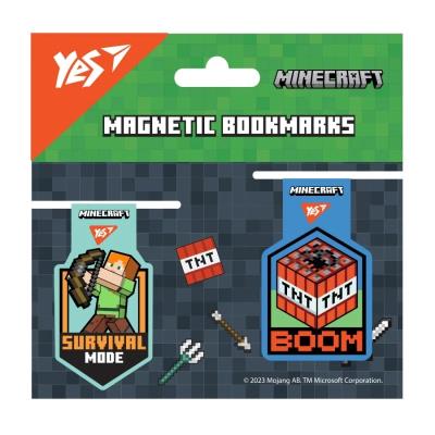 Закладки магнітні Yes "Minecraft Steve", 2шт