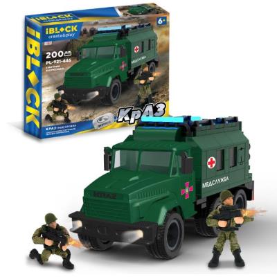 Конструктор IBLOCK PL-921-446 Армія, КрАЗ Мед служба, 200дет., 2 фігурки, у короб.28,5* Конструктор IBLOCK PL-921-446 Армія, КрАЗ Мед служба, 200дет., 2 фігурки, у короб.28,5*