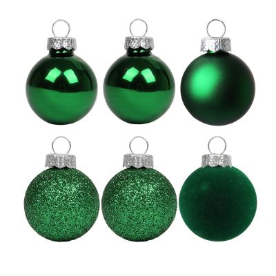 Набір новорічних куль Yes! Fun пластик 8см, 6 штук у тубусі, зелений
