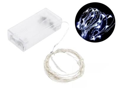 Гірлянда світлодіодна "White" 20led 2м (2AA) BM-20W (50шт)
