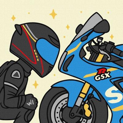 Набір для розпису по номерах для дітей "Улюблений байк" 25x25см