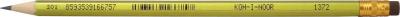 Олівець графітний 1372 ORIENTAL з гумкою, НВ, Koh-I-Noor