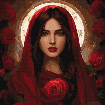 Набір для розпису по номерах "Травнева троянда" 40х40см