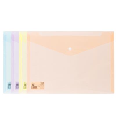 Папка на кноп Deli EF766 мiкс А4 напiвпрозора пастель BALI (0,16mm)