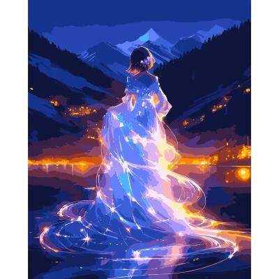 Картина за номерами SANTI "Сяюча краса", 40*50см, LED підсвітка