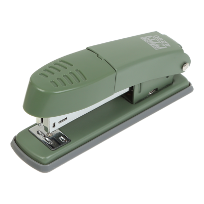 Степлер металевий до 25 арк. MORANDI STYLE MILITARY (скоби №24/6; 26/6 ), зелений