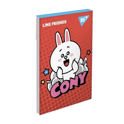 Блокнот YES А7/48 кл клей Line friends