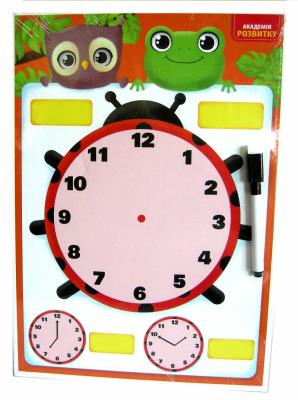Гра настільна"Дошка-тренажер. Годинник та розпорядок дня" VT5010-29 Гра настільна"Дошка-тренажер. Годинник та розпорядок дня" VT5010-29