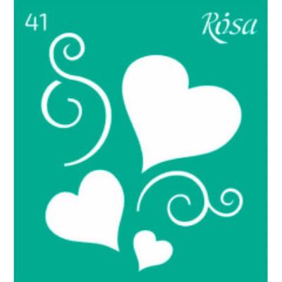 Трафарет багаторазовий самоклеючий, №41, 9х10см, серія „Love“, ROSA TALENT (1)