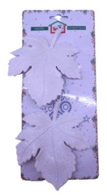 19280 Іграшка ялинкова"Листочок"блискучий об"ємний