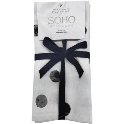 Кухонний текстиль SOHO Наб. руш. 40*40см бавовна 100% Multi 4 шт. (BS 72054S/1)