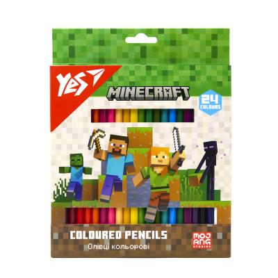 Олівці кольорові Yes 24 кол. "Minecraft"