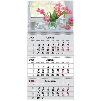 Календар настінний квартальний 2026 р.,3 пр. Hygge 2 Календар настінний квартальний 2026 р.,3 пр. Hygge 2