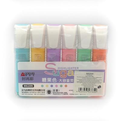 M6209 Набір текстовиділячів "Pastel" Aodemei, PVC, 6шт./этик