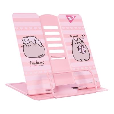 Підставка для книг Yes "Pusheen", метал, рожева
