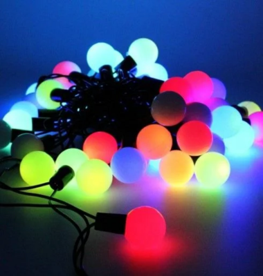 ГІрлянда Кульки маленькі, 28 LED, чорний провід