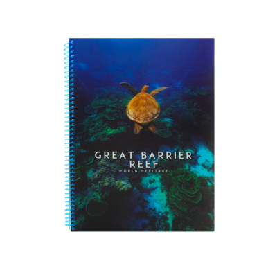 Блокнот "World: Reef", A4 (200х285), пластиковая обложка, ПВХ спираль, 80 л., Клетка