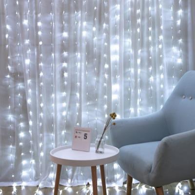 Гірлянда Штора-водоспад,240LED 3*3м,.б/п вел.л.біл