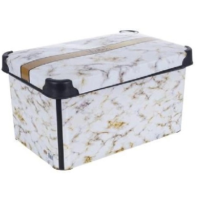 Корзина VIOLET HOUSE 0648 DECOR Marble White з/кр. 20 л