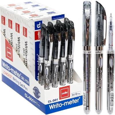 Ручка гелева "Writo-meter" 0,5мм, чорн., G01-BK