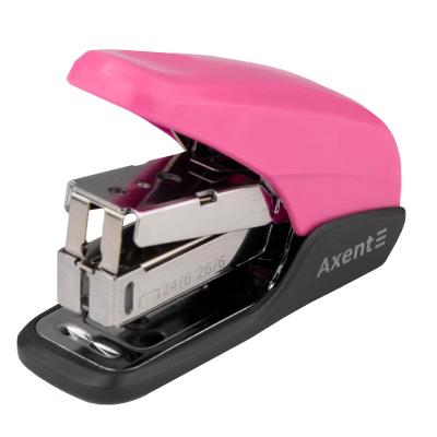 Степлер канцелярский №24 / 6 Axent Shell 4841-10-A, PS пластик, 20 листов, розовый