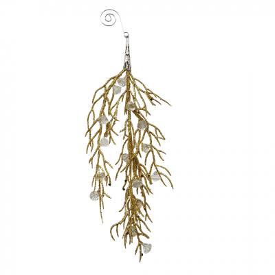 Гілка декоративна Novogod'ko, "Діамант", 21 см, золото