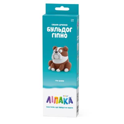 Набір пластиліну, що самостійно твердіє, ЛІПАКА – СОБАКИ-ДРУЗЯКИ: БУЛЬДОГ ГІПНО Набір пластиліну, що самостійно твердіє, ЛІПАКА – СОБАКИ-ДРУЗЯКИ: БУЛЬДОГ ГІПНО