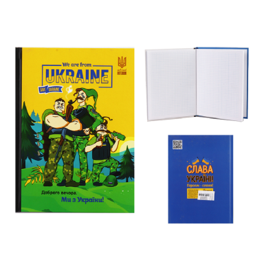 Блокнот, 56г, 7БЦ, 145х197мм, 64 арк, клітинка, Матова ламінація