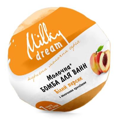 Milky Dream Бомба для ванн «молочна, Білий персик», 100 г