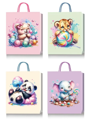 Пакет паперовий подарунковий, L:31х42х12см, тиснення фольгою BM.20004