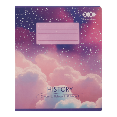 Зошит учнівський шкільний CLOUDS, 36арк., клітинка, історія, KIDS LINE